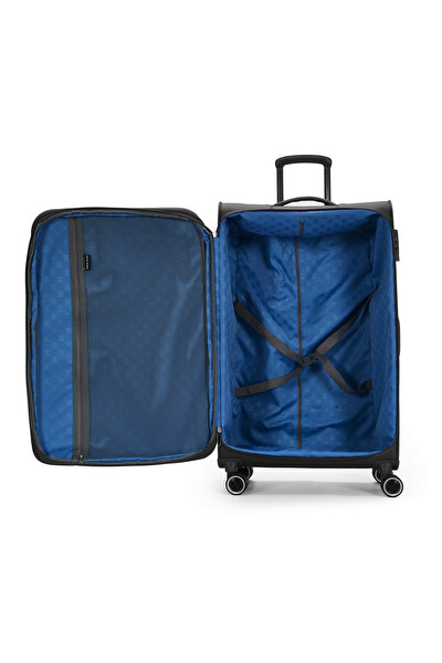 Pierre Cardin 04PC6000 Büyük ve Orta Boy Siyah 2'li Valiz Seti