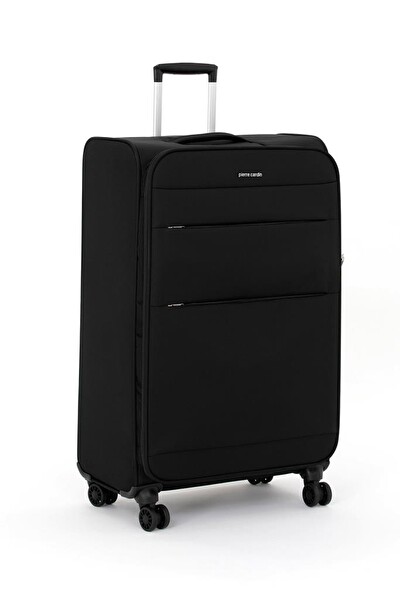 Pierre Cardin 04PC4200 Ultra Light Hafif Lüx Kumaş Siyah Büyük Boy Valiz