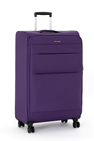 Pierre Cardin 04PC4200 Büyük ve Orta Boy Lüx Kumaş Mor 2'li Valiz Seti