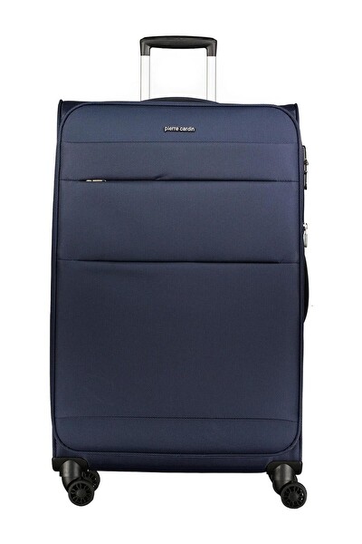 Pierre Cardin 04PC4200 Ultra Light Hafif Lüx Kumaş Lacivert Büyük Boy Valiz
