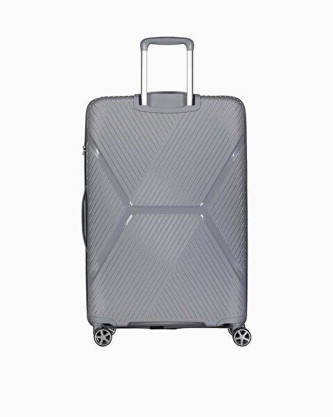 United Colors Of Benetton BNT3000 Polipropilen Gri Büyük Boy Valiz