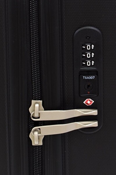 United Colors Of Benetton BNT1000 Polipropilen Büyük Boy - Kabin Boy Siyah 2'li Valiz Seti