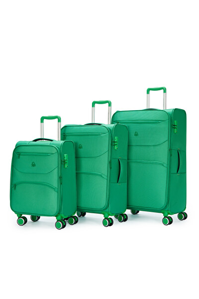 United Colors Of Benetton BNT2400 3'lü Valiz Seti Yeşil