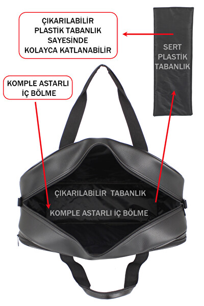 Dada Taban Destekli Omuz Askılı Kabin Boy Seyahat Çantası