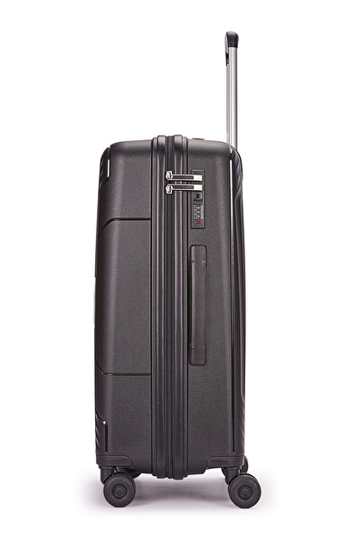 United Colors Of Benetton 14BNT8001 Polipropilen Siyah Orta Boy Valiz