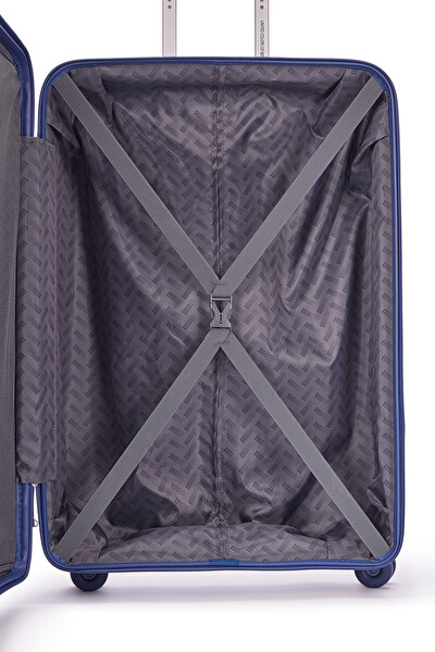 United Colors Of Benetton 14BNT8002 Polipropilen Mavi Orta Boy Valiz