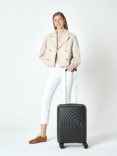 United Colors Of Benetton 14BNT8002 Polipropilen Siyah Kabin Boy Valiz