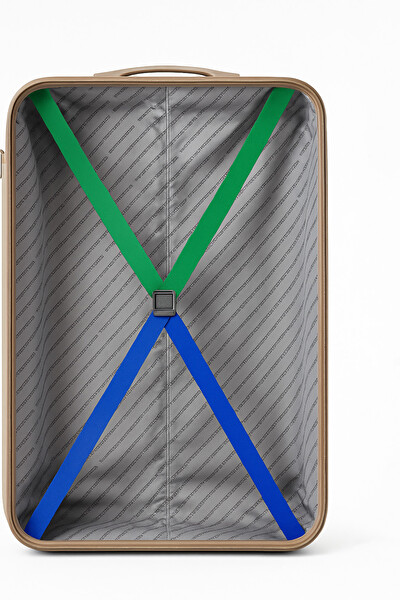 United Colors Of Benetton 14BNT8001 Polipropilen Orta Boy Bej Valiz