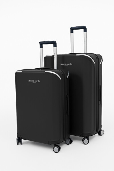 Pierre Cardin 04PC7090 Büyük Ve Orta Boy 2'li Set %100 Polipropilen Valiz Siyah
