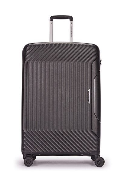 United Colors Of Benetton 14BNT8001 2'li Set Büyük Ve Kabin Boy Polipropilen Valiz Siyah