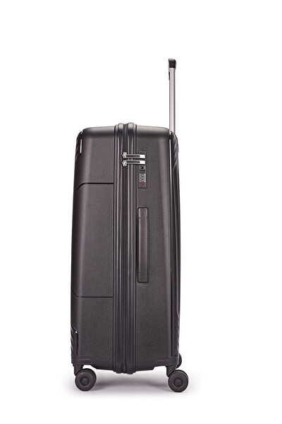 United Colors Of Benetton 14BNT8001 2'li Set Büyük Ve Kabin Boy Polipropilen Valiz Siyah