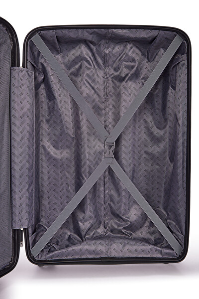 United Colors Of Benetton 14BNT8001 2'li Set Büyük Ve Kabin Boy Polipropilen Valiz Siyah