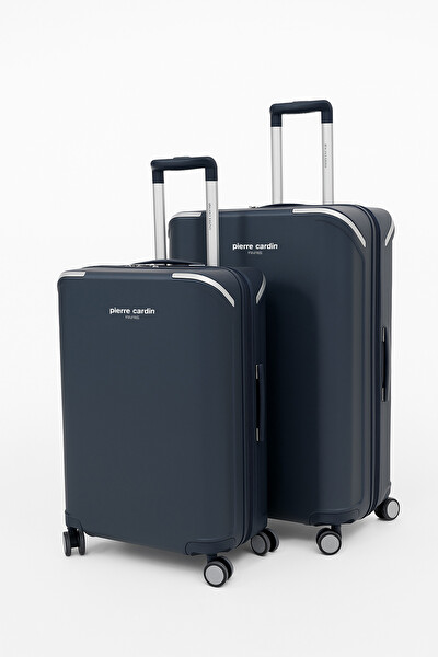 Pierre Cardin %100 Polipropilen Büyük Ve Orta Boy 2'li Valiz Seti Lacivert 04PC7090