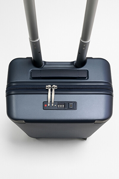 Pierre Cardin %100 Polipropilen Orta Ve Kabin Boy 2'li Valiz Seti Lacivert 04PC7090