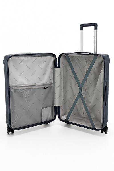 Pierre Cardin %100 Polipropilen Büyük Boy Valiz Lacivert 04PC7090