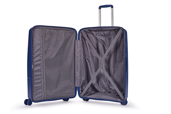 United Colors Of Benetton %100 Polipropilen Büyük Boy Valiz Koyu Mavi 14BNT8001