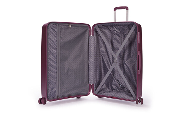 United Colors Of Benetton 14BNT8002 3'lü Valiz Set Büyük Orta Ve Kabin Boy Polipropilen Bordo