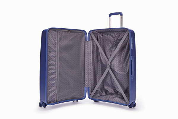 United Colors Of Benetton 14BNT8002 Büyük Boy Polipropilen Valiz Mavi