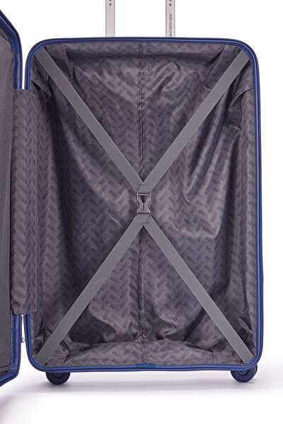 United Colors Of Benetton 14BNT8002 Büyük Boy Polipropilen Valiz Mavi