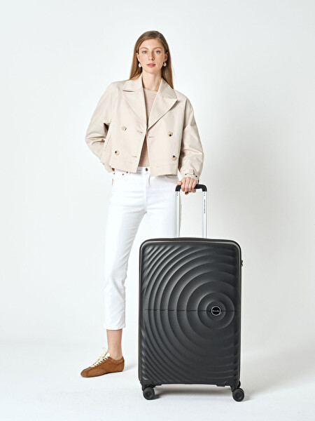 United Colors Of Benetton 14BNT8002 Büyük Boy Polipropilen Valiz Siyah