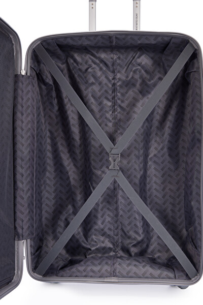 United Colors Of Benetton 14BNT8001 Büyük Boy Polipropilen Valiz Açık Gri