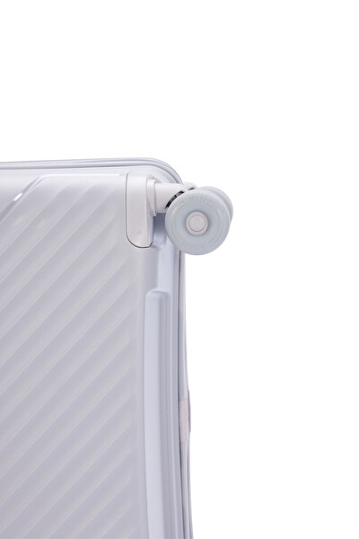 United Colors Of Benetton 14BNT8001 Büyük Boy Polipropilen Valiz Açık Gri