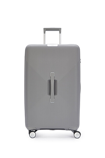 Pierre Cardin 04PC7080 Büyük Boy Polipropilen Valiz Gri