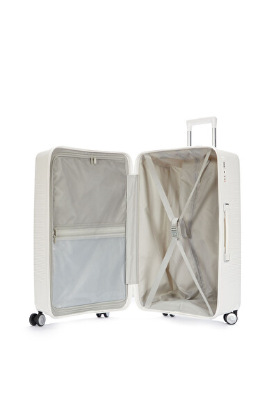 Pierre Cardin 04PC7080 Büyük Boy Polipropilen Valiz Beyaz