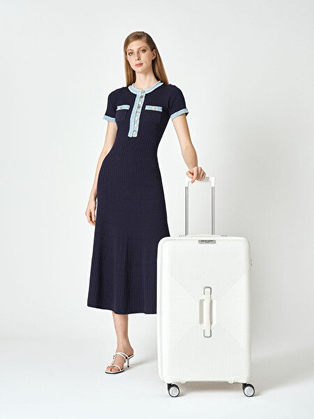 Pierre Cardin 04PC7080 Büyük Boy Polipropilen Valiz Beyaz