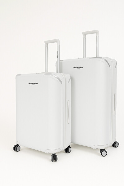 Pierre Cardin 04PC7090 Büyük Ve Orta Boy 2'li Set Polipropilen Valiz Beyaz