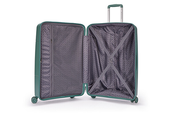 United Colors Of Benetton %100 Polipropilen Büyük Boy Valiz Yeşil 14BNT8001