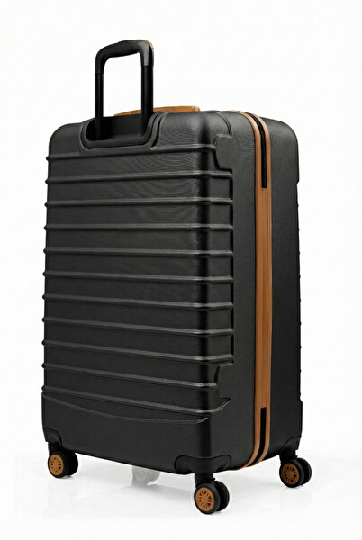 Louisiana Polo Büyük Boy Valiz 4x2 Teker Siyah - Taba 1168