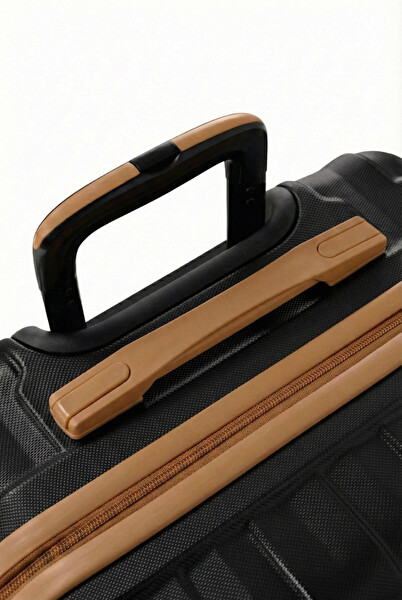 Louisiana Polo Büyük Boy Valiz 4x2 Teker Siyah - Taba 1168