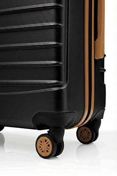 Louisiana Polo Büyük Boy Valiz 4x2 Teker Siyah - Taba 1168