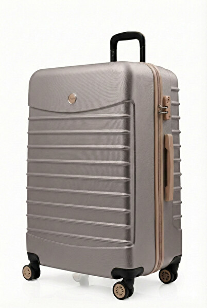 Louisiana Polo Büyük Boy Valiz 4x2 Teker Taş - Bej 1168