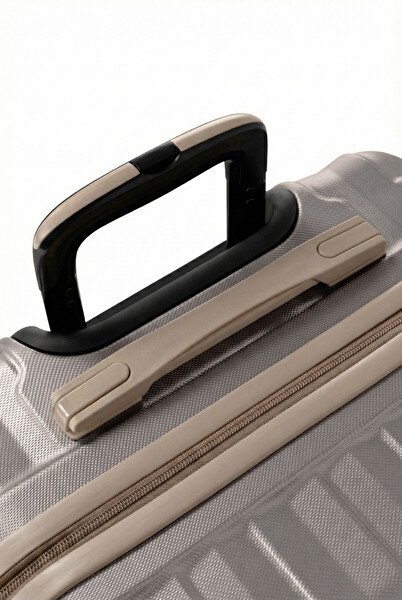 Louisiana Polo Büyük Boy Valiz 4x2 Teker Taş - Bej 1168