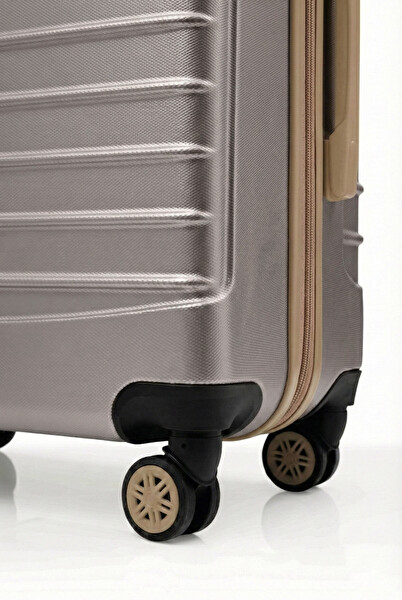 Louisiana Polo Büyük Boy Valiz 4x2 Teker Taş - Bej 1168