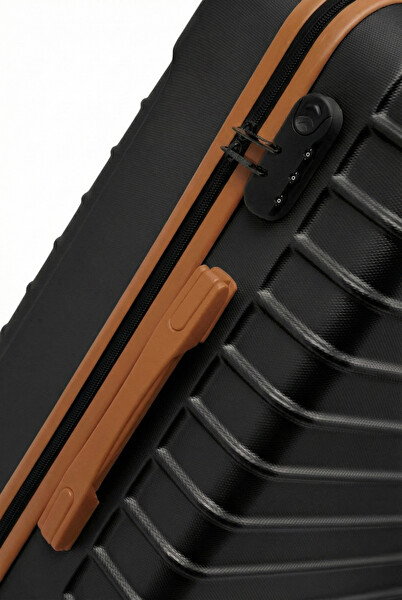 Louisiana Polo Büyük Boy - Orta Boy - Kabin Boy 3'lü Valiz Seti Siyah - Taba 1168