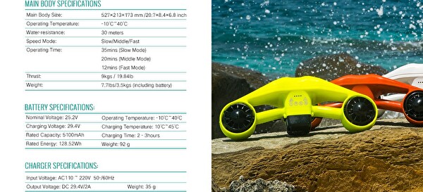 Citymate Sea Scooter 2 X 600W Çift Motor Yeşil Elektrikli Deniz Scooter