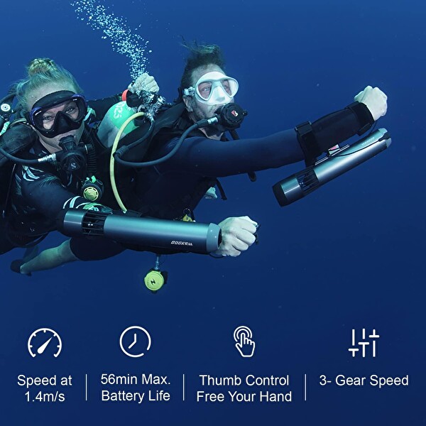 Waydoo Subnado Başparmak Kontrollü Kırmızı Sualtı Deniz Scooter