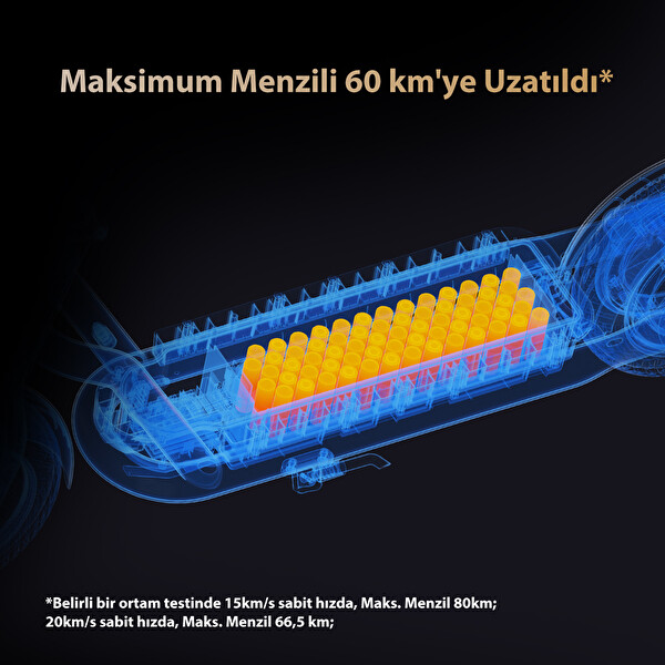 Navee n65i 65 KM Menzil 25 KM Hız 1000 W Katlanır Elektrikli Scooter