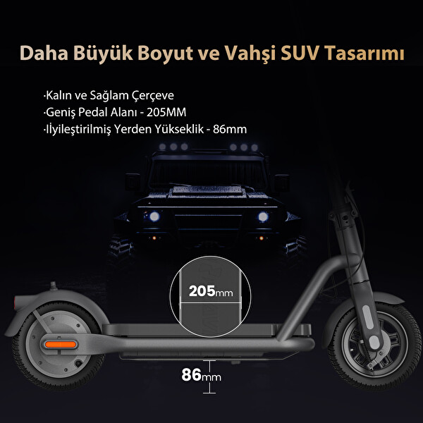 Navee n65i 65 KM Menzil 25 KM Hız 1000 W Katlanır Elektrikli Scooter
