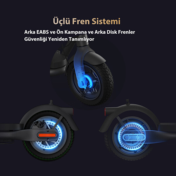 Navee n65i 65 KM Menzil 25 KM Hız 1000 W Katlanır Elektrikli Scooter
