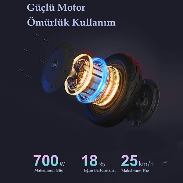 Navee v50i Pro 50 KM Menzil 25 KM Hız 700 W Katlanır IPX5 DoubleFlip Elektrikli Scooter