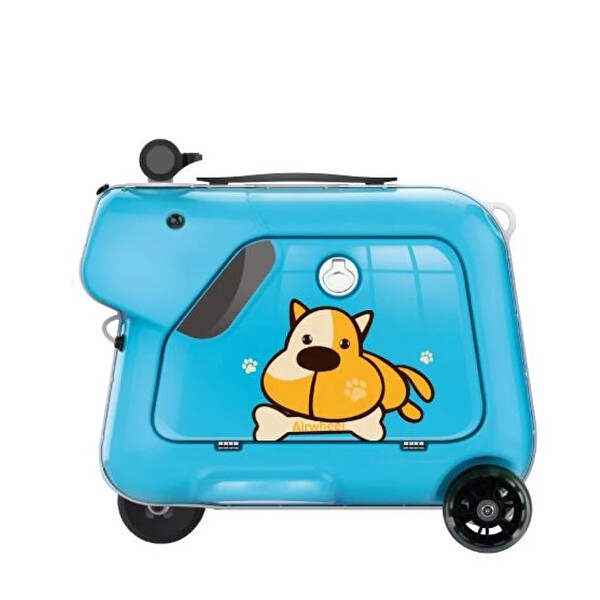 Airwheel SQ3 Çocuklar İçin Mavi Elektrikli Binilebilir Scooter Kabin Boy Valiz