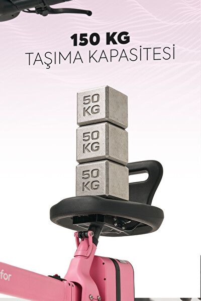 İgofor Hafif Taşınabilir Uzun Menzilli 3 Tekerlekli Katlanabilir Elektrikli Oturulabilir Scooter