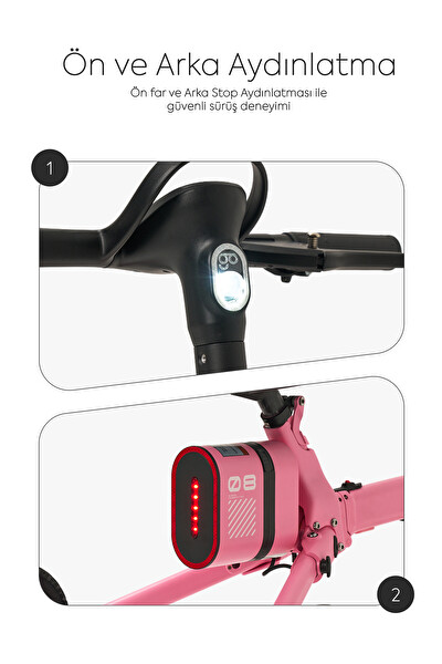 İgofor Hafif Taşınabilir Uzun Menzilli 3 Tekerlekli Katlanabilir Elektrikli Oturulabilir Scooter