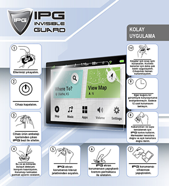 IPG Volta VSM LCD Gösterge Ekranı için Hydrogel Ekran Koruyucu