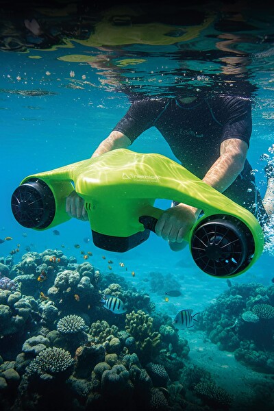 Triathlon T-249Y 1200W Çift Motor 40M Dalış 3 Hız Aksiyon Kamera Elektrikli Deniz Scooter