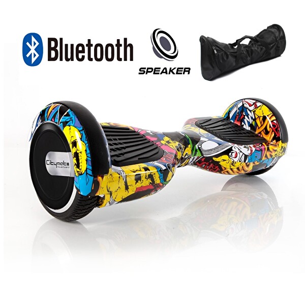 Citymate KYK1001A Akıllı Dengeli Elektrikli Kaykay Scooter Hoverboard - Hover Kart - Çanta Full Paket Desen 3